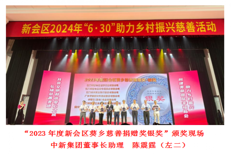 中新集團信盈小額貸款公司榮獲 2023年新會區(qū)葵鄉(xiāng)慈善捐贈獎銀獎 2023年度江門市杜鵑花慈善捐贈獎銅獎